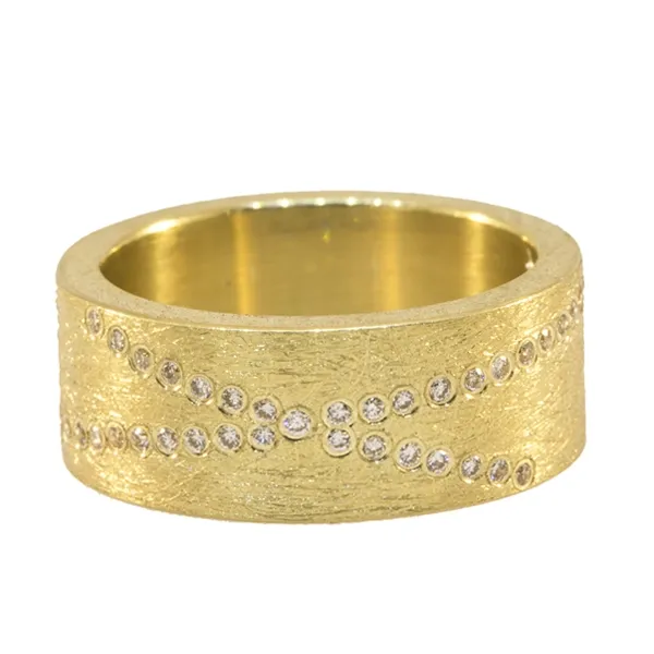 Todd Reed 18K Yellow Gold Ring with Diamonds Todd Reed Rings