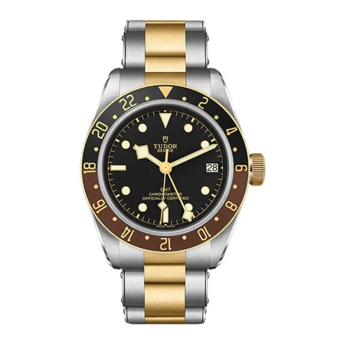 Tudor Bracelets Tudor Black Bay GMT 41mm Watch Ref M79833MN0001 Black Index Dial Black Brown Aluminium Bezel Two Tone Stainless Steel and 18K Yellow Gold Bracelet Tudor Bracelets Tudor Black Bay GMT 41mm Watch Ref M79833MN0001 Black Index Dial Black Brown Aluminium Bezel Two Tone Stainless Steel and 18K Yellow Gold Bracelet