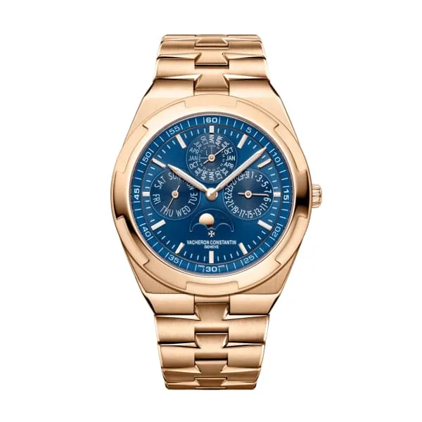 Vacheron Constantin Overseas 415mm Ultra Thin Watch Ref 4300V120RB509 Blue Perpetual Calendar Index Dial 18K Rose Gold Bracelet Vacheron Constantin Bracelets Vacheron Constantin Overseas 415mm Ultra Thin Watch Ref 4300V120RB509 Blue Perpetual Calendar Index Dial 18K Rose Gold Bracelet Vacheron Constantin Bracelets