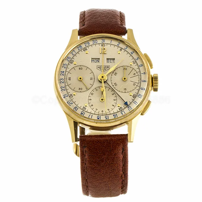 Vintage Heuer DatoCompax Triple Calendar 18K Gold PreCarrera Watch 2558 Tag Heuer PreStyled Sets Vintage Heuer DatoCompax Triple Calendar 18K Gold PreCarrera Watch 2558 Tag Heuer PreStyled Sets