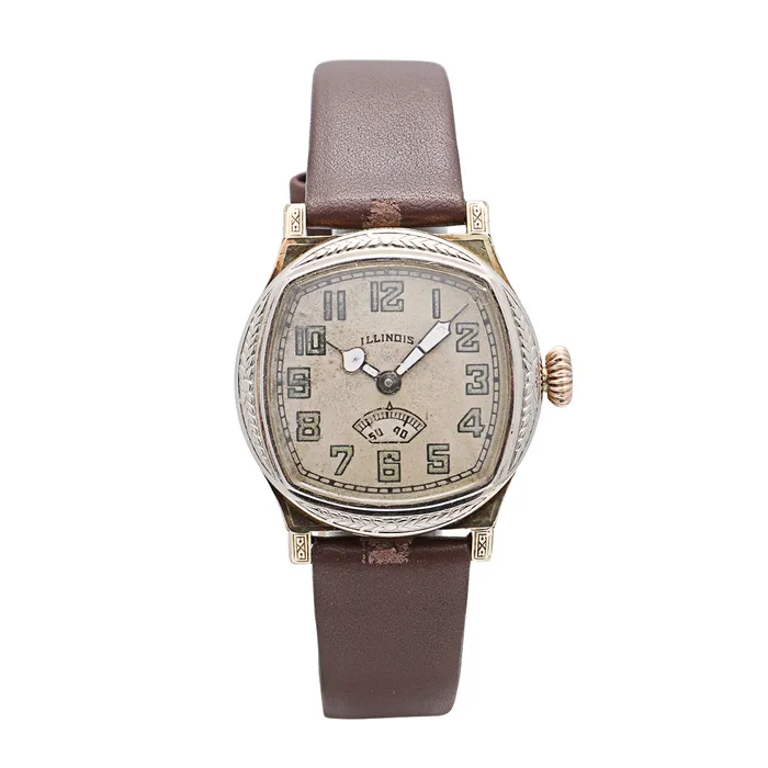 Watches VintageEstate Vintage Illinois Guardsman 14K Gold Plated Watch 31mm Manual Wind Preowned Watches VintageEstate Vintage Illinois Guardsman 14K Gold Plated Watch 31mm Manual Wind Preowned