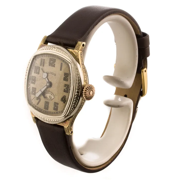 Watches VintageEstate Vintage Illinois Guardsman 14K Gold Plated Watch 31mm Manual Wind Preowned Watches VintageEstate Vintage Illinois Guardsman 14K Gold Plated Watch 31mm Manual Wind Preowned
