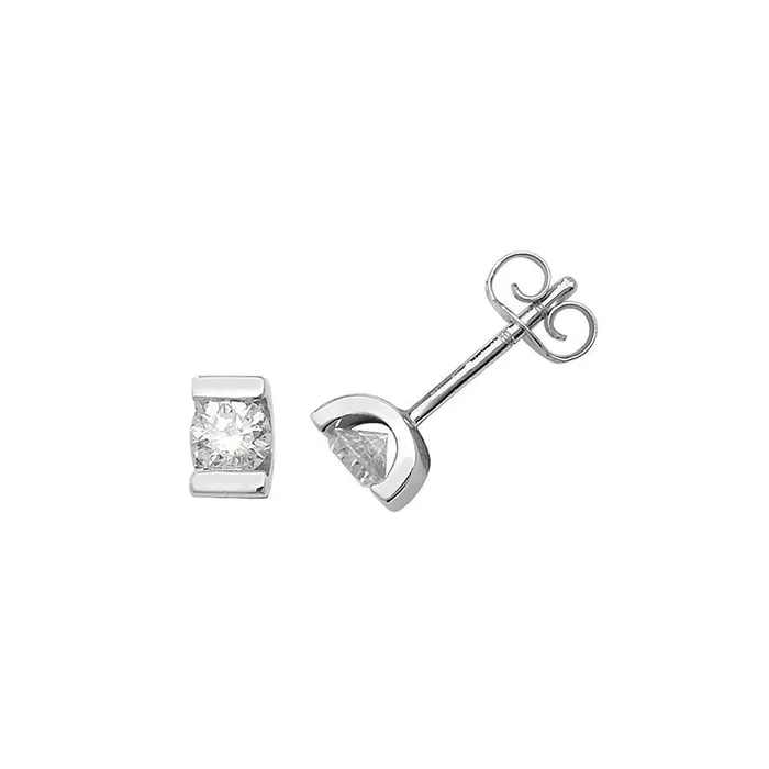 13 Ct Round Cut Natural Earth Mined Diamond Stud Earring 14K White Gold GB Earrings 13 Ct Round Cut Natural Earth Mined Diamond Stud Earring 14K White Gold GB Earrings