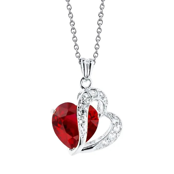 150 Carats Heart Shape Ruby With Round Natural Earth Mined Diamonds Pendant Necklace GB Necklaces 150 Carats Heart Shape Ruby With Round Natural Earth Mined Diamonds Pendant Necklace GB Necklaces