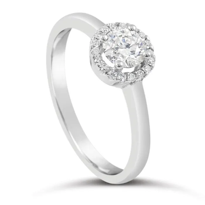 165 Carats Natural Earth Mined Diamonds Wedding Halo Ring White Gold GB Rings 165 Carats Natural Earth Mined Diamonds Wedding Halo Ring White Gold GB Rings