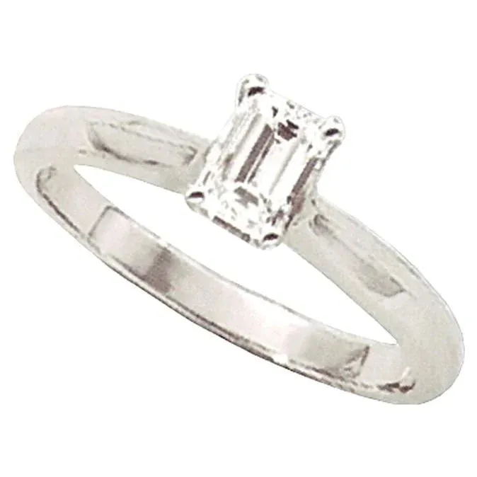 2 Carat Emerald Solitaire Natural Earth Mined Diamond Ring GB Rings