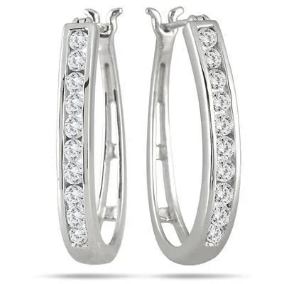 2 Carats Round Brilliant Cut Natural Earth Mined Diamond Women Hoop Earring GB Earrings 2 Carats Round Brilliant Cut Natural Earth Mined Diamond Women Hoop Earring GB Earrings
