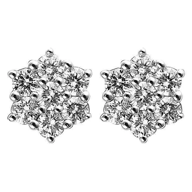 420 Carats Round Brilliant Cut Natural Earth Mined Diamonds Hexagon Studs Halo Earrings GB Earrings 420 Carats Round Brilliant Cut Natural Earth Mined Diamonds Hexagon Studs Halo Earrings GB Earrings