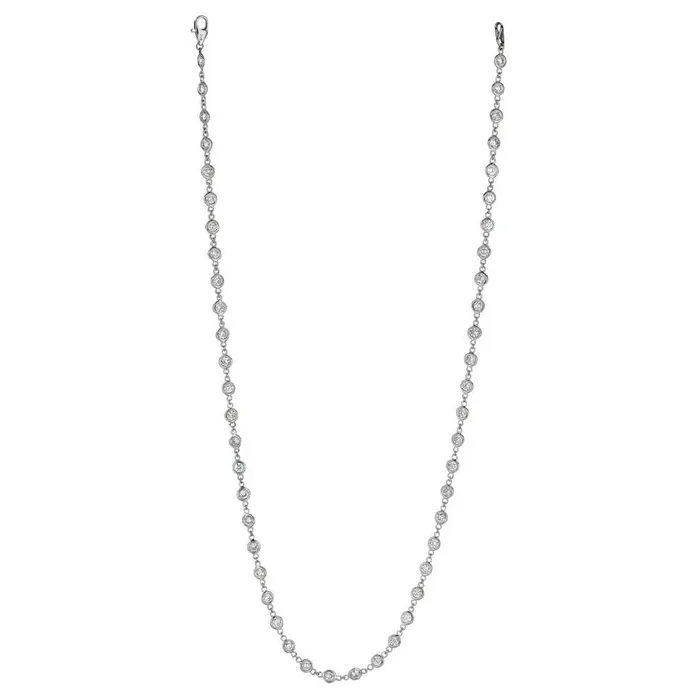 525 Carats Natural Earth Mined Diamonds Necklace Bezel Set Jewelry White Gold 14K GB Necklaces 525 Carats Natural Earth Mined Diamonds Necklace Bezel Set Jewelry White Gold 14K GB Necklaces