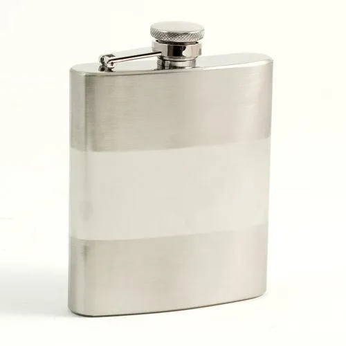 8 Oz Stainless Steel Flask In Satin Shiny Finish Bey Berk Bracelets