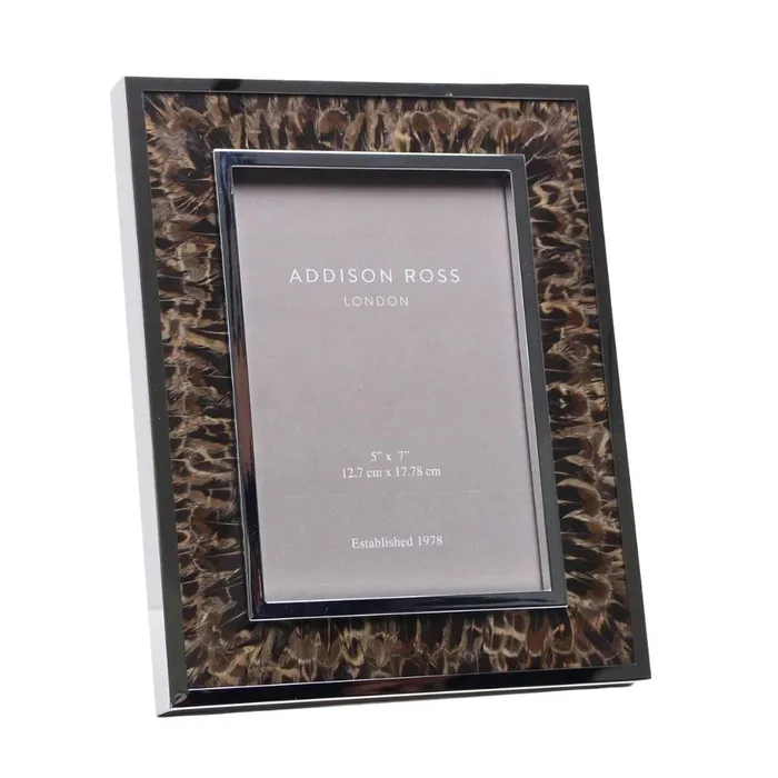 Addison Ross Addison Ross 8X10 Pheasant Silver Picture Frame Rings
