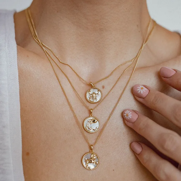 Aquarius Zodiac Pendant Necklace Hey Happiness Necklaces