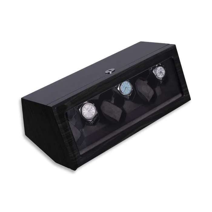 Bey Berk Watches Bey Berk Oyster Polished Ash Wood Six Watch Winder