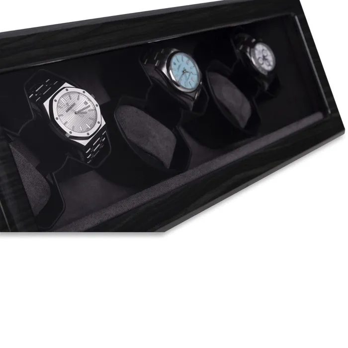 Bey Berk Watches Bey Berk Oyster Polished Ash Wood Six Watch Winder Bey Berk Watches Bey Berk Oyster Polished Ash Wood Six Watch Winder