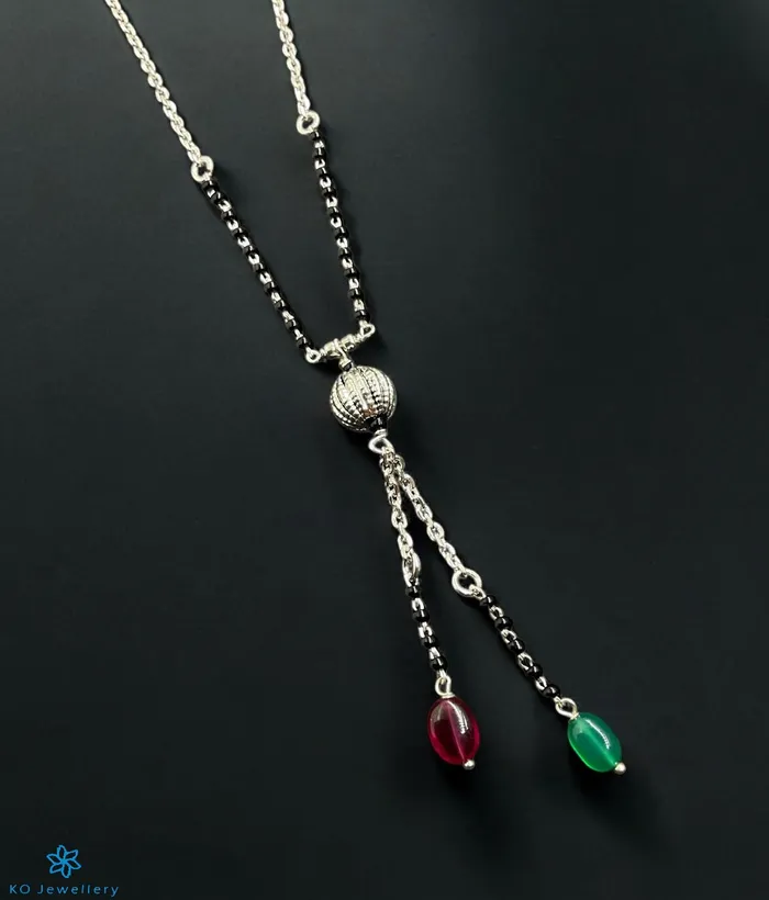 Bharati The Aaira Silver Lariat Mangalsutra Necklace Necklaces