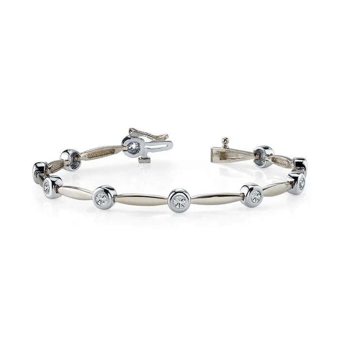 Bracelets GB 3 Ct Round Natural Earth Mined Diamond Tennis Bracelet Sparkling White Gold Ladies Jewelry Bracelets GB 3 Ct Round Natural Earth Mined Diamond Tennis Bracelet Sparkling White Gold Ladies Jewelry