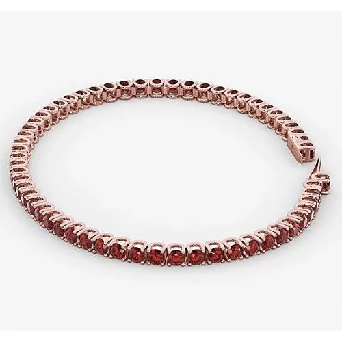Bracelets GB Ruby Tennis Bracelet Rose Gold 590 Carats Jewelry New Bracelets GB Ruby Tennis Bracelet Rose Gold 590 Carats Jewelry New