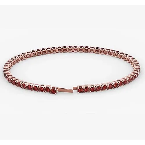 Bracelets GB Ruby Tennis Bracelet Rose Gold 590 Carats Jewelry New Bracelets GB Ruby Tennis Bracelet Rose Gold 590 Carats Jewelry New