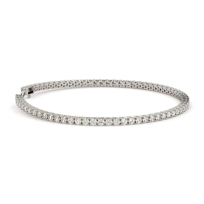 Bracelets GB Tennis Bracelet Gold White Sparkling Round Cut 350 Carats Natural Earth Mined Diamonds Bracelets GB Tennis Bracelet Gold White Sparkling Round Cut 350 Carats Natural Earth Mined Diamonds
