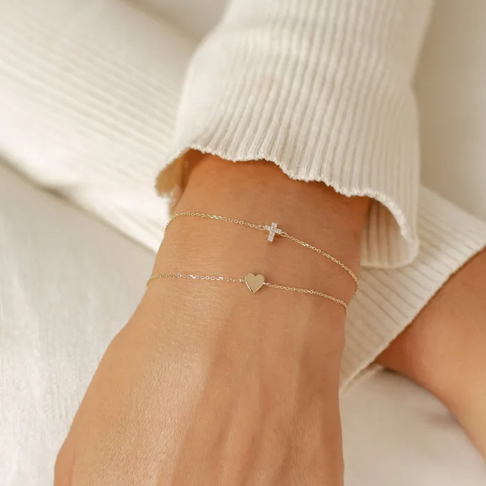 Bracelets Hey Happiness Compassion Bracelet 14K Gold Bracelets Hey Happiness Compassion Bracelet 14K Gold