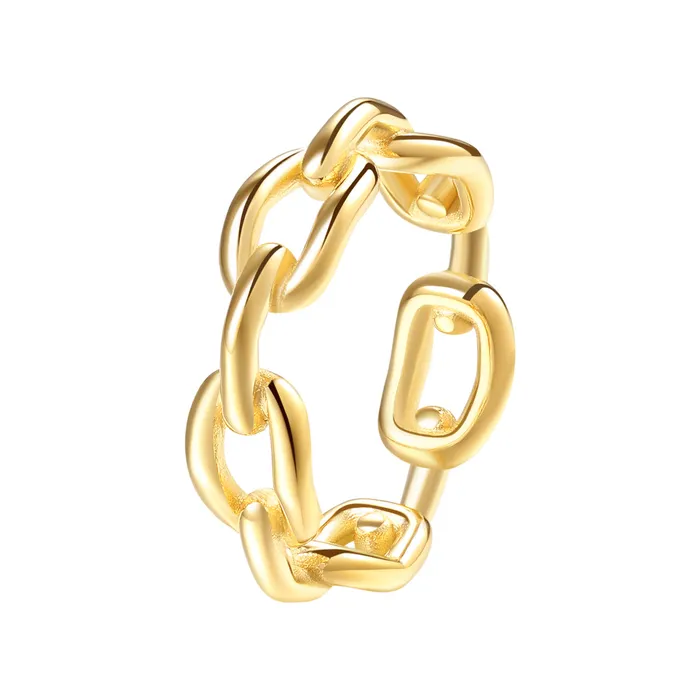 Cable Chain Ring Gold Hey Happiness Rings