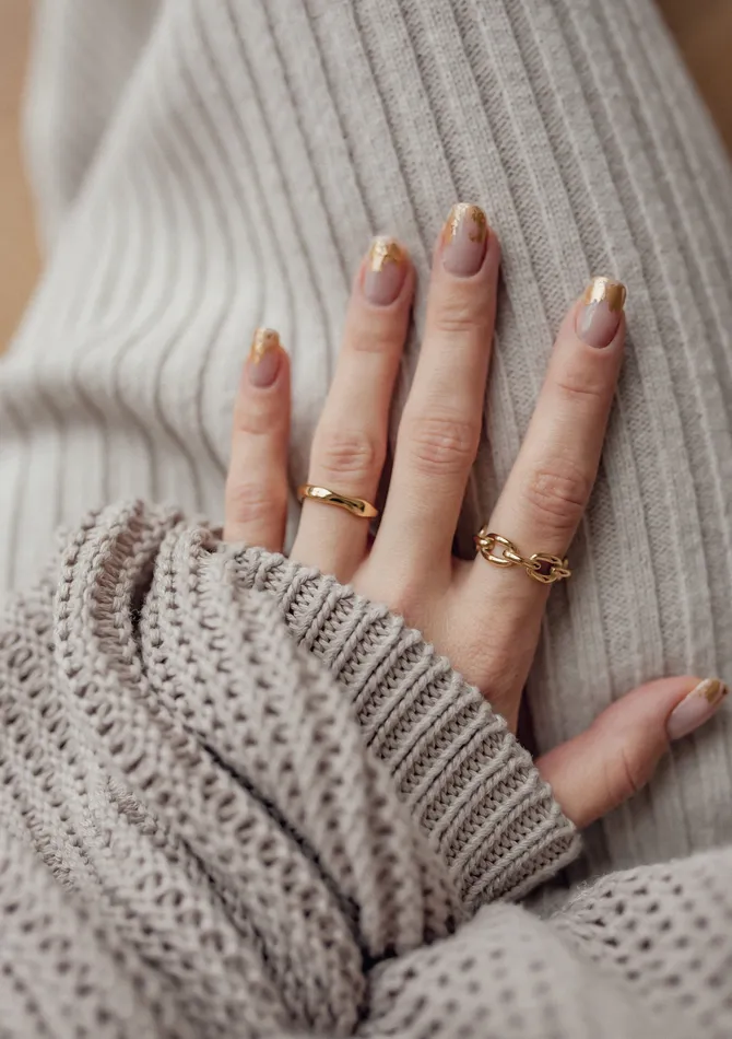 Cable Chain Ring Gold Hey Happiness Rings Cable Chain Ring Gold Hey Happiness Rings