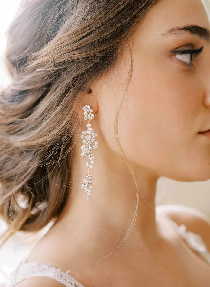 Champagne bubbles linear drop earrings Style 2437 twigs honey Earrings