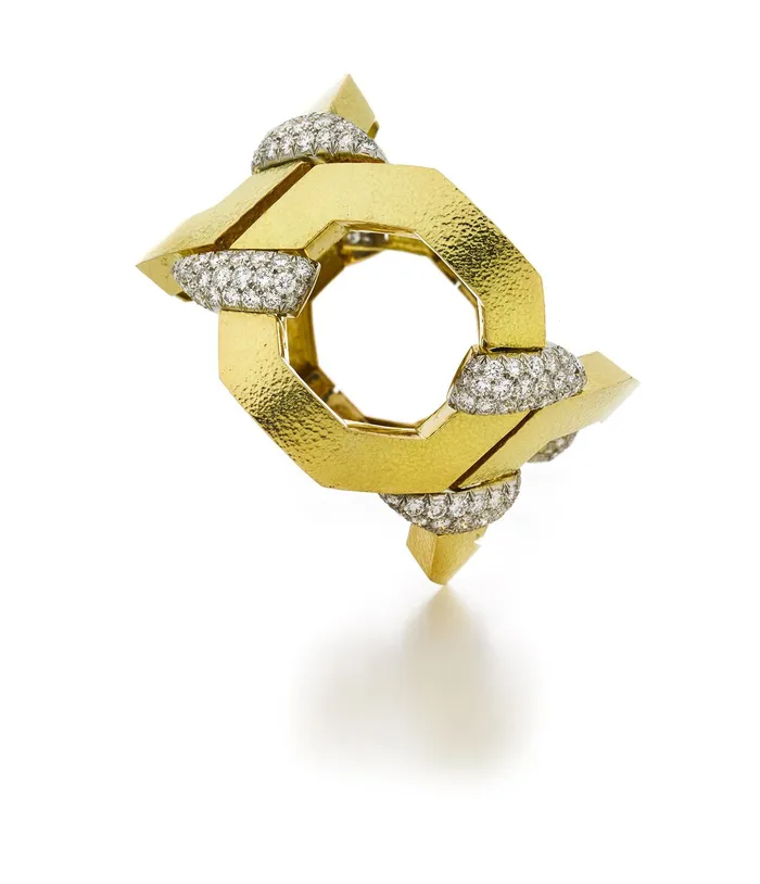 David Webb Workshop Bracelets Juno Bracelet Hammered Gold