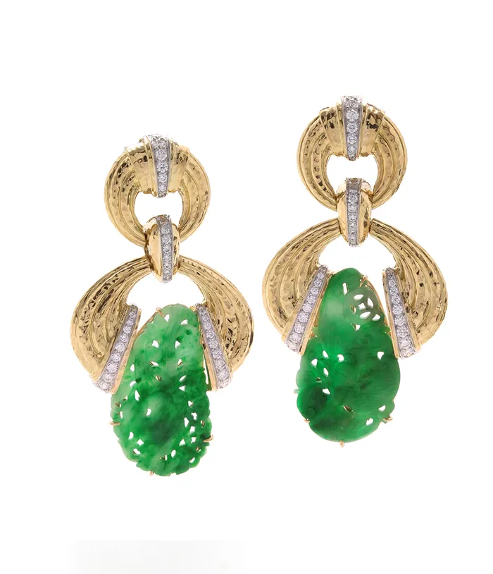 Earrings David Webb Jade Earrings