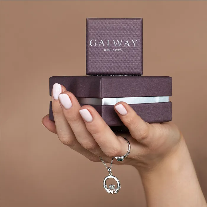 Earrings Galway Crystal Claddagh Earrings 097 Gms Rhodium Plated 925 Sterling Silver Galway Earrings Galway Crystal Claddagh Earrings 097 Gms Rhodium Plated 925 Sterling Silver Galway