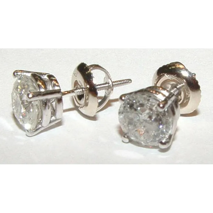 Earrings GB 301 Carat Round Brilliant Natural Earth Mined Diamond Women Stud Earrings Earrings GB 301 Carat Round Brilliant Natural Earth Mined Diamond Women Stud Earrings