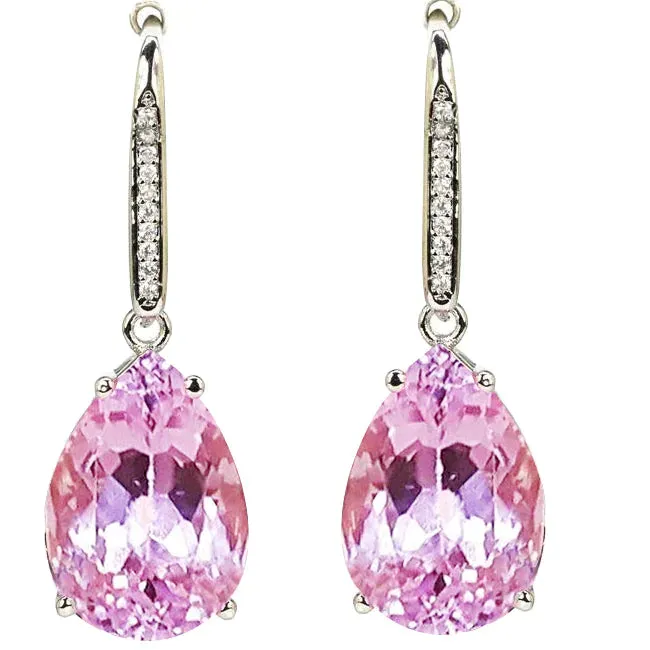 Earrings GB Natural Kunzite Gemstone Earrings