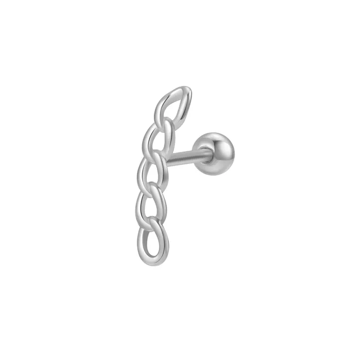 Earrings Hey Happiness Chunky Chain Stud Earring Piercing Sterling Silver Earrings Hey Happiness Chunky Chain Stud Earring Piercing Sterling Silver