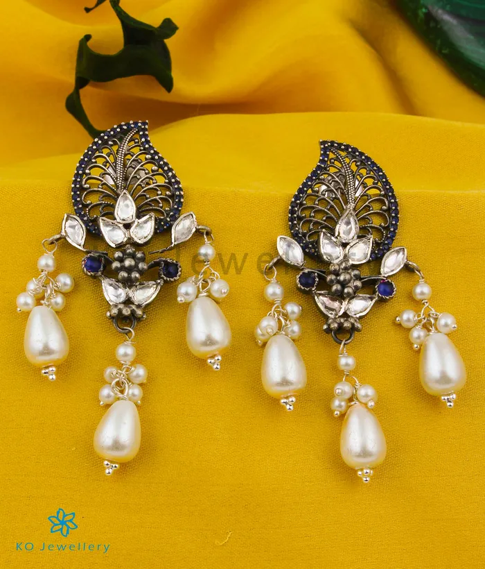 Earrings The Shweta Silver Kundan Earrings kundan