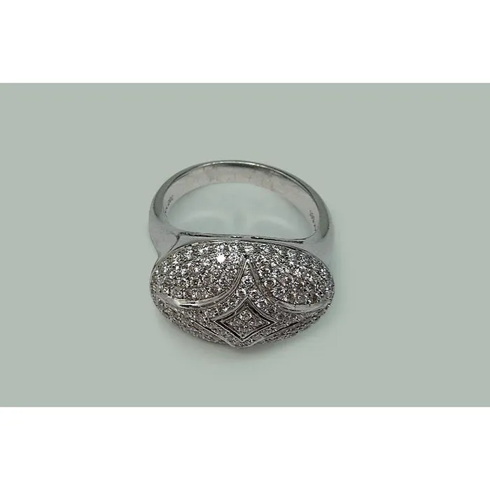 Fancy Round Natural Earth Mined Diamond Engagement Ring 127 Carats White Gold 14K GB Rings