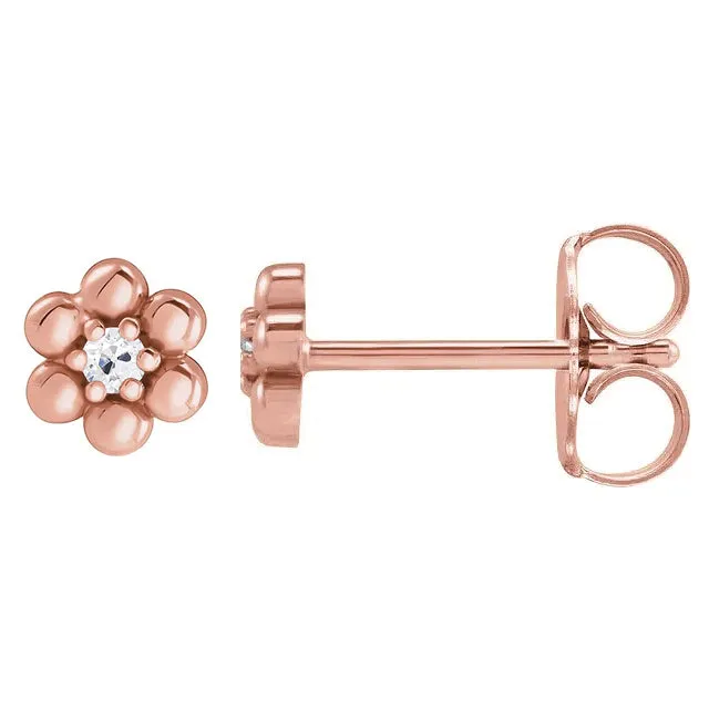 Flower Style Stud Earrings 2 Carats Old Miner Natural Earth Mined Diamonds Rose Gold HarryChadEntcom Earrings Flower Style Stud Earrings 2 Carats Old Miner Natural Earth Mined Diamonds Rose Gold HarryChadEntcom Earrings