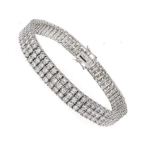 GB Bracelets 1080 Carats Round 4 Prong Set Natural Earth Mined Diamond Tennis Bracelet White Gold 14K GB Bracelets 1080 Carats Round 4 Prong Set Natural Earth Mined Diamond Tennis Bracelet White Gold 14K