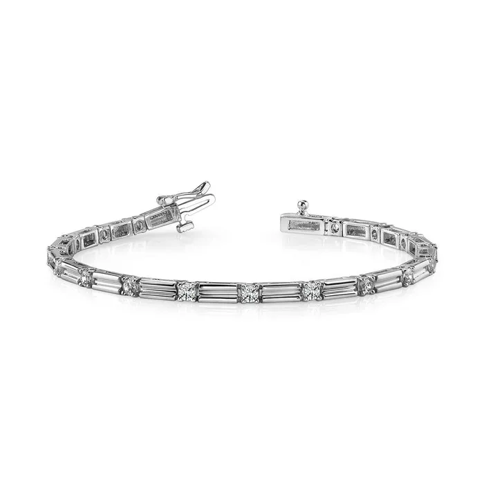 GB Bracelets Prong Set Round Natural Earth Mined Diamond Tennis Bracelet White Gold Jewelry 255 Ct GB Bracelets Prong Set Round Natural Earth Mined Diamond Tennis Bracelet White Gold Jewelry 255 Ct
