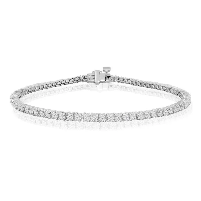 GB Bracelets Real Natural Earth Mined Diamond Bracelet Ladies New 4 Carats White Gold Jewelry GB Bracelets Real Natural Earth Mined Diamond Bracelet Ladies New 4 Carats White Gold Jewelry