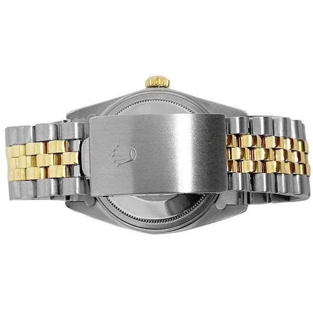GB Bracelets Rolex Datejust Gents Watch Diamond Bezel Gold And Ss Bracelet QUICK SET