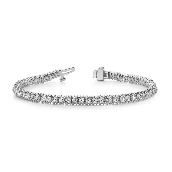 GB Bracelets Round Natural Earth Mined Diamond Prong Setting Tennis Bracelet Gold White 435 Carats GB Bracelets Round Natural Earth Mined Diamond Prong Setting Tennis Bracelet Gold White 435 Carats