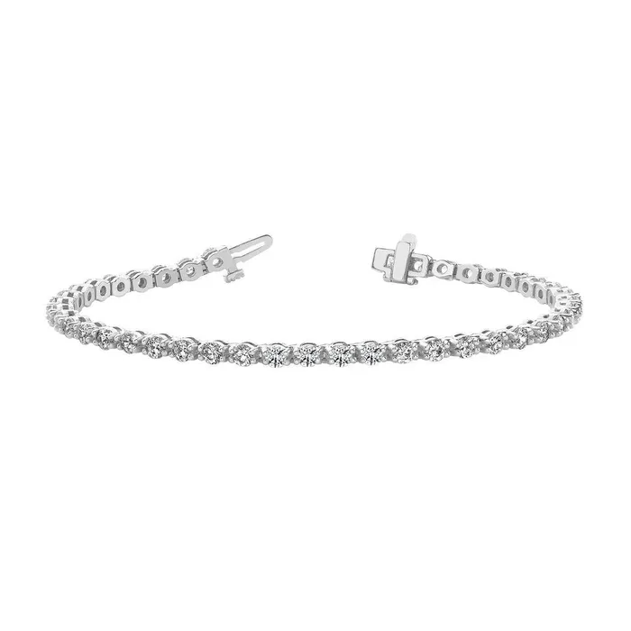 GB Bracelets Sparkling 420 Carats Round Natural Earth Mined Diamond Tennis Bracelet Solid White Gold GB Bracelets Sparkling 420 Carats Round Natural Earth Mined Diamond Tennis Bracelet Solid White Gold