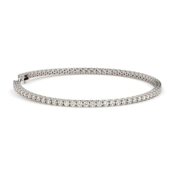 GB Bracelets Sparkling Round Cut 750 Carats Natural Earth Mined Diamonds Tennis Bracelet Gold White GB Bracelets Sparkling Round Cut 750 Carats Natural Earth Mined Diamonds Tennis Bracelet Gold White