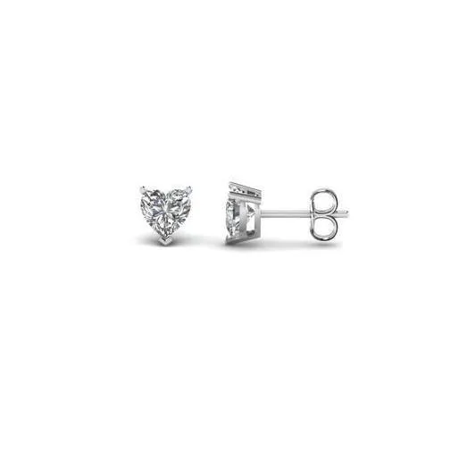GB Earrings 2 Carats Heart Shape Sparkling Real Natural Earth Mined Diamonds Studs Earring White Gold GB Earrings 2 Carats Heart Shape Sparkling Real Natural Earth Mined Diamonds Studs Earring White Gold