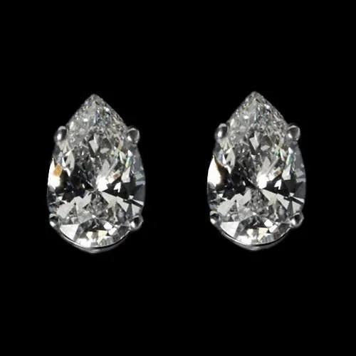 GB F Vs1 Natural Earth Mined Diamonds Pear Cut Stud Post Earrings 202 Ct Earrings GB F Vs1 Natural Earth Mined Diamonds Pear Cut Stud Post Earrings 202 Ct Earrings