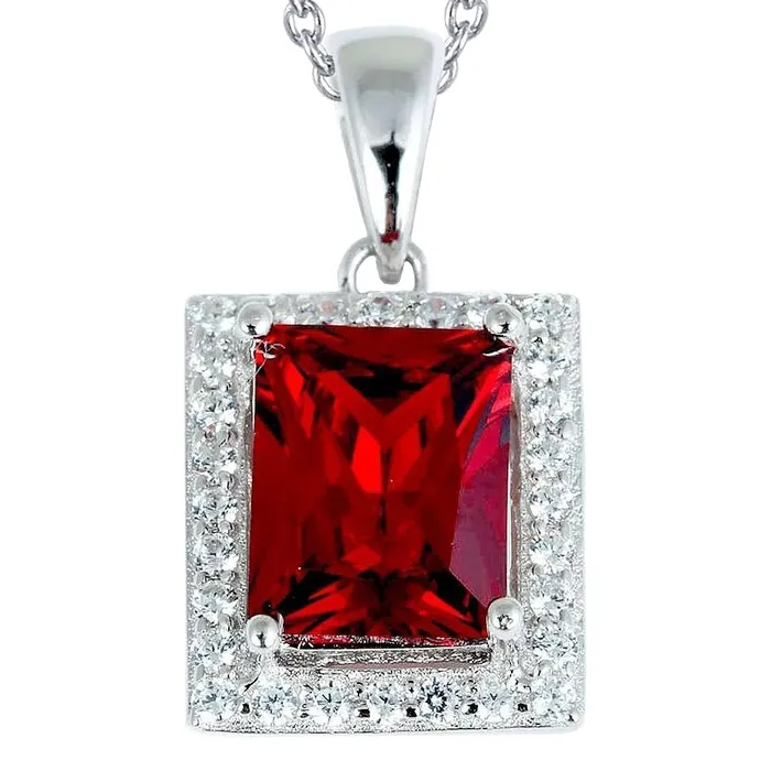 GB Necklaces Big Radiant Cut Ruby With Natural Earth Mined Diamond Pendant Women Gold Jewelry 850 Ct GB Necklaces Big Radiant Cut Ruby With Natural Earth Mined Diamond Pendant Women Gold Jewelry 850 Ct