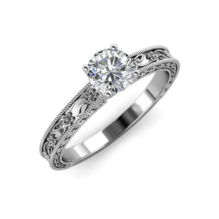 GB Rings 225 Carat Antique Style Round Cut Natural Earth Mined Diamond Engagement Ring GB Rings 225 Carat Antique Style Round Cut Natural Earth Mined Diamond Engagement Ring