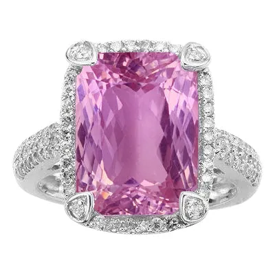GB Rings 2170 Ct Pink Kunzite And Natural Earth Mined Diamonds Wedding Ring Gold GB Rings 2170 Ct Pink Kunzite And Natural Earth Mined Diamonds Wedding Ring Gold