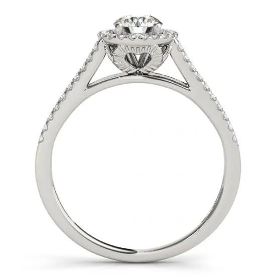 GB Rings Halo Round Natural Earth Mined Diamond Split Shank Engagement Ring 137 Carat WG 14K GB Rings Halo Round Natural Earth Mined Diamond Split Shank Engagement Ring 137 Carat WG 14K