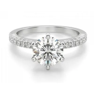 GB Rings Solitaire With Accents 320 Carats Natural Earth Mined Diamond Engagement Ring GB Rings Solitaire With Accents 320 Carats Natural Earth Mined Diamond Engagement Ring